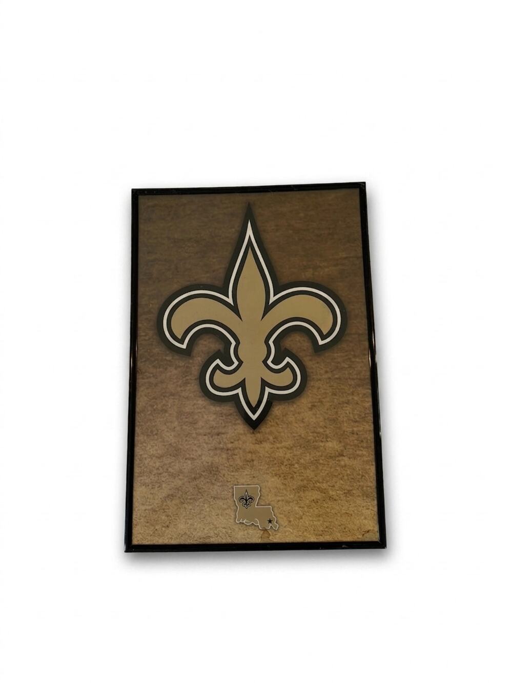 Saints Fleur De Lis Canvas | Black Frame | 18”x12”